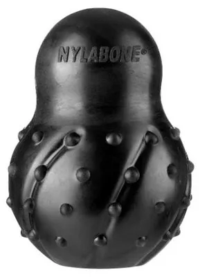 Produktbild von Nylabone Max Gummikegel Zahnkauspielzeug für Hunde, Rindfleischgeschmack, gefüll