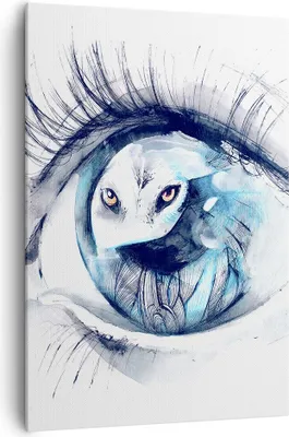 Produktbild von Bild auf Leinwand - Leinwandbild - Einteilig - Wildnis fantasie Augapfel illustration - 70x100cm - Wand Bild - Wandbilder - Leinwanddruck - Wanddekoration - Leinwand bilder - Wandbild - PA70x100-3098