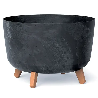 Produktbild von nabbi Kunststoff-Pflanzgefäß auf Beinen DGRL400E 39 cm - Anthrazit