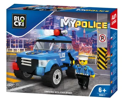 Immagine prodotto di BLOCKI Auto della polizia KB0617 Set di blocchetti di bloccaggio