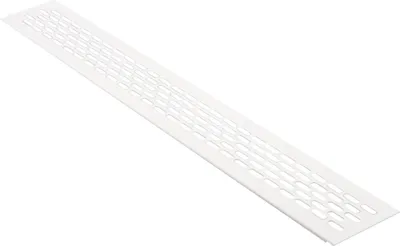Produktbild von Aluminium Stegblech Weiß versetzte Lochung Lüftungsgitter 60x480mm Heizungsabdeckung