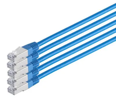 Produktbild von Patchkabel cat 6 S/FTP PIMF HF VE5 blau 1,0m