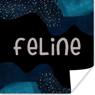 Produktbild von MuchoWow® Poster Feline - Pastell - Mädchen 75x75 cm - Wand Dekoration