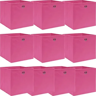 Produktbild von Aufbewahrungsboxen 10 Stk. Rosa 32x32x32 cm Stoff