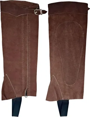 Produktbild von Marjoman Distribucion Wildleder-halbchaps Mit Reißverschluss Und Klettverschluss Braun S Braun S