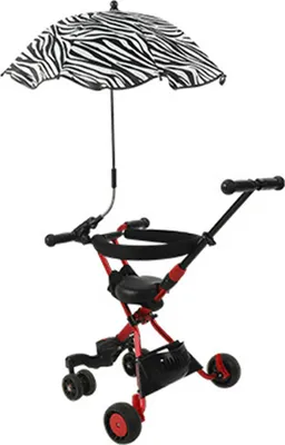 Obrázek produktu pro Slunečník na kočárek, ochrana proti UV záření, nastavitelný o 360 stupňů, automatický, vodotěsný, přenosný, ochrana proti slunci, vzor zebra