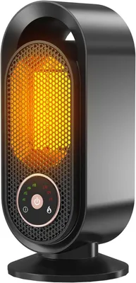 Produktbild von Ventilatorheizung – Keramische Heizung – Schnelle Raumheizung – Energiesparender Doppelchip – 12 x 5 x 28 cm – Schwarz