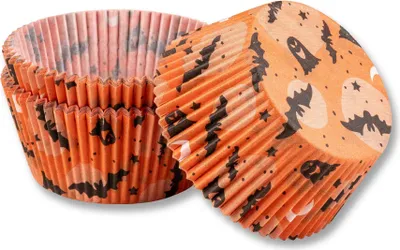 Produktbild von Zenker Papier-Muffinförmchen Happy Halloween Baking, 50 Stück  Bunte Backförmchen für Muffins und Cupcakes, ideal für Halloween-Partys