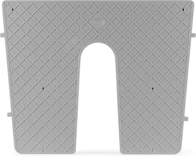 Produktbild von robuste Heckschutzplatte für Außenborder, 450 x 360 mm, aus stabilem Kunststoff, rostfrei Farbe: Grau