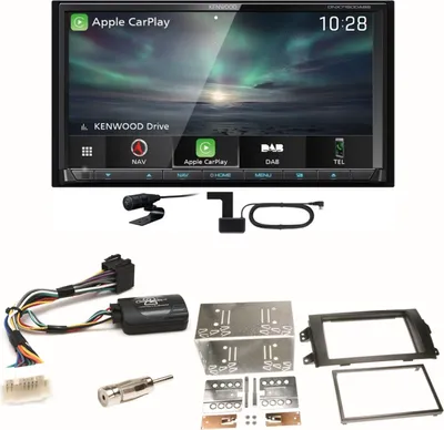 Produktbild von Kenwood DNX-7190DABS Android Auto Carplay Einbauset für Suzuki SX4 Fiat Sedici