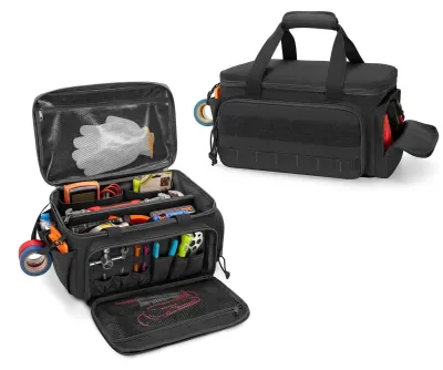 Imagen del producto de Omgoods - Bolsa de herramientas resistente de 35 cm (14 pulgadas) - Bolsa de almacenamiento portátil para herramientas