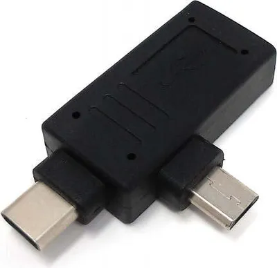 Produktbild von SYSTEM-S 2 in 1 USB Micro and USB Type-C (USB 3.1 / USB-C) OTG Adapter for Smartphone / M
