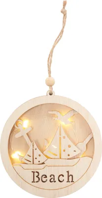 Produktbild von VBS Maritimer Anhänger "Segelboote Beach", inkl LED Lichterkette