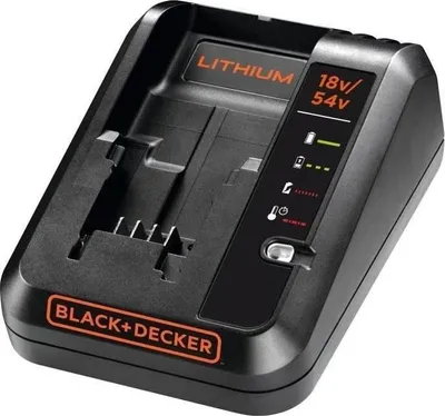 Obrázek produktu pro Nabíječka baterií 18 V BLACK+DECKER, 2 Ah, kompatibilní s lithiovými bateriemi 18 V a 54 V