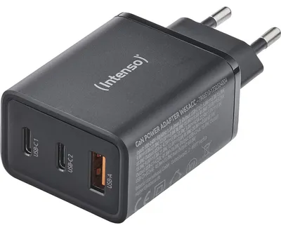 Obrázek produktu pro Intenso 7806510 Intenso Power Adapter 1x USB-A/2x USB-C 65W GaN Black