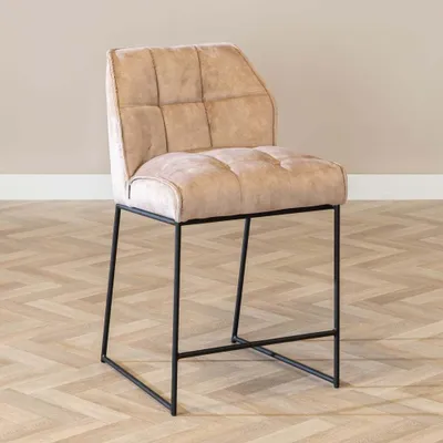 Produktbild von Bronx71 Barhocker Janna Samt taupe 70 cm
