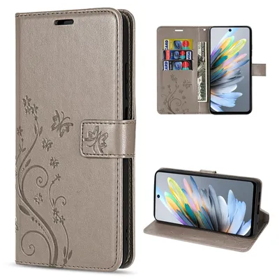 Produktbild von Hülle für ZTE Blade A75 Handy Tasche Handyhülle Hülle Schutzhülle Klapphülle Grau