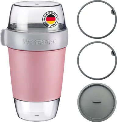 Produktbild von Westmark Lunchpot, 1150 ml, rosa + 2 Dichtungsringe groß+1 Deckel, 528722EP