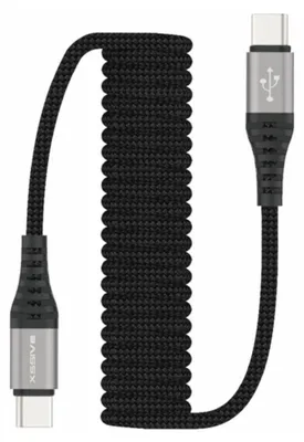 Obrázok produktu pre 1,5 m nabíjací a dátový kábel USB-C na USB-C Strechable opletený