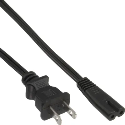 Image de 65er Bulk-Pack InLine® Câble d'alimentation, fiche de secteur USA sur Euro 8 C7 prise, 1,8m