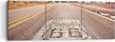 Produktbild von Bild auf Leinwand - Leinwandbild - USA Route 66 Reise - 90x30cm - Wand Bild - Wanddeko - Wandbilder - Leinwanddruck - Bilder - Kunstdruck - Wanddekoration - Leinwand bilder - Wandkunst - CA90x30-2712
