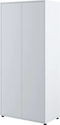 Productafbeelding van Kledingkast 101x218x55 cm. Bed Concept Lenart BC-20, een kast met twee deuren voor bedden met geïntegreerde kledingkast, in mat wit