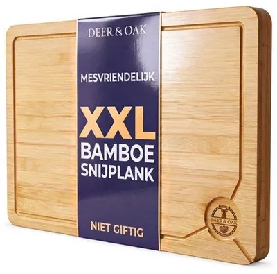 Productafbeelding van bamboe snijplank 45 x 30 x 2 cm - voorgeolied