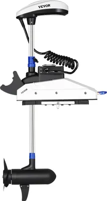 Immagine prodotto di Motore fuoribordo elettrico VEVOR, 12 V, 25 kg di spinta, con GPS, attacco di prua a 10 velocità, per kayak, barche da pesca, albero da 105 cm