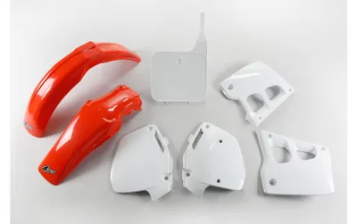 Obrázok produktu pre Ufo Komplet Plastików Honda Cr 125 '91-'92, Cr 250 '90-'91, Kolor Oem (Czerwony/Biały) (Ho097E999)