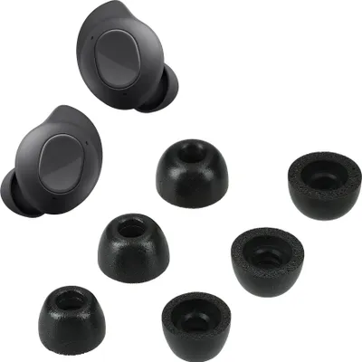 Produktbild von kwmobile 6x Ersatz In Ear Kopfhörer kompatibel mit Samsung Galaxy Buds FE - 3 Größen - Polster Ohrstöpsel In-Ear Ohrhörer - Schwarz