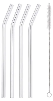 Produktbild von GRÄWE Trinkhalme Hartglas 4 Stück + Bürste