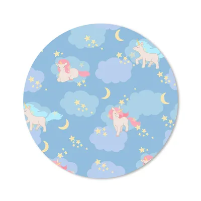 Produktbild von MuchoWow® Mauspad Mousepad Einhorn - Muster - Sternenhimmel 40x40 cm - Mousepads - Maus Mat - Pad - Mausunterlage - Schreibtisch Accessoires