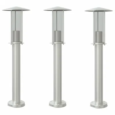 Produktbild von vidaXL Wegeleuchten 3 Stk. Silbern 60 cm Edelstahl