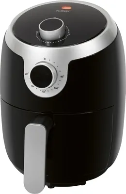 Produktbild von Bomann FR 6050 H CB Heißluft-Fritteuse, Geringe Rauch- und Geruchsentwicklung, Stufenlos regelbarer Thermostat (80 °C–200 °C), Zeit- und energie- sparende Zubereitung, Cool Touch-Griff, Schwarz/Silber