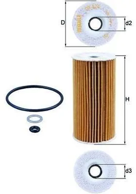 Produktbild von Ölfilter KNECHT OX 424D Filtereinsatz für HYUNDAI i10 (PA) für KIA Picanto (SA)