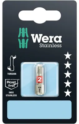 Image de Wera - 3851/1 TS SB Embouts, inoxydables, PH 2 x 25 mm - 05073611001