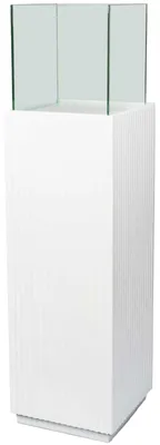 Produktbild von Windlicht aus Fiberglas Skandiweiß 27x27x100cm