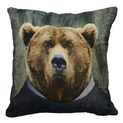 Productafbeelding van Mars & More kussens, "preppy bruinbeer" design, 45x45 cm