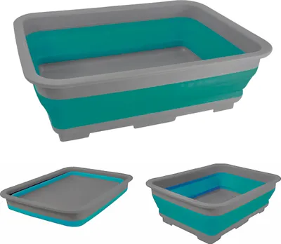 Produktbild von WASCHBECKEN 37x28cm faltbar Spülschüssel Faltschüssel Campingschüssel Camping 88 (Grün)