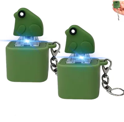 Immagine prodotto di 2 giocattoli "Quakende Kikker" (rana che gracchia), fidget toys ricaricabili con luci e suoni