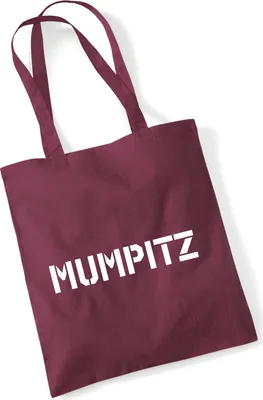 Produktbild von Huuraa Jutebeutel Mumpitz Schriftzug 10 Liter Burgundy Baumwolle Tasche Geschenkidee