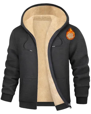 Produktbild von Omgoods – Herren Hoodie, warme Winter-Sweatjacke mit Kapuze