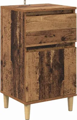 Produktbild von Nachttisch mit Schubladen Altholz 40 x 35 x 70 cm Holzwerkstoff