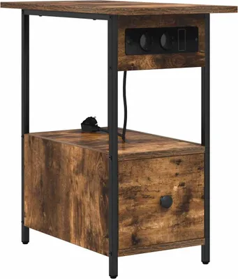 Obrázok produktu pre Nočný stolík Dymová dub 60 x 30 x 61 cm Kompozitné drevo