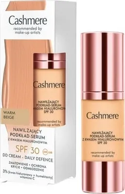 Obrázek produktu pro Kašmírový hydratační podkladový krém-sérum s kyselinou hyaluronovou SPF30 03 Warm Beige, 30 ml