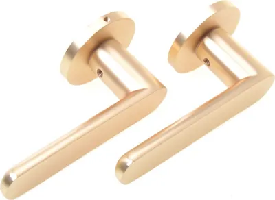 Produktbild von Aqbau® Rosettengarnitur Türgriff Türdrücker Drückergarnitur Türbeschlag Gold (Nur Drückerpaar)