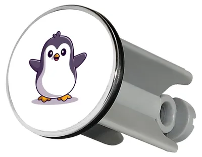 Produktbild von Waschbeckenstöpsel Pinguin Comic 4cm für Abflussstopfen