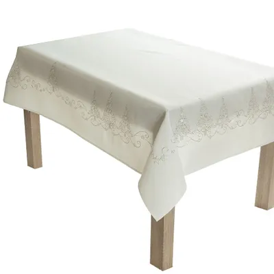 Zdjęcie produktu dla MARKIZETA Obrus świąteczny 140x260 Sparkle biały 615800/KSP/001/140260/1