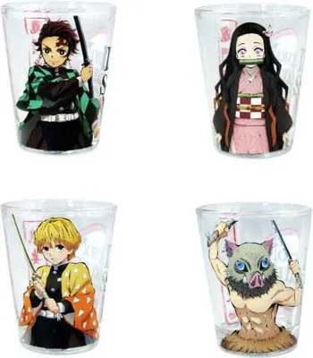 Immagine prodotto di Zestaw 4 szklanek do shotów Demon Slayer 59 ml - wysoka jakość