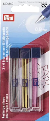 Obrázok produktu pre Náhradné kriedy do 610840, 610848, 610850, 0,9 mm, 18 ks, farebné